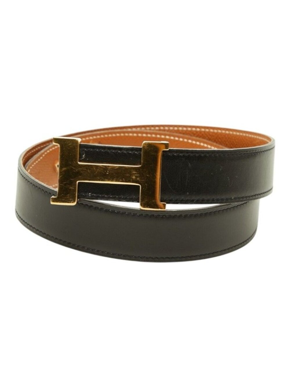 Hermes Constance H Belt Reversible 70 Brown Black Gold Courchevel